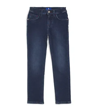 Stefano Ricci Kids' Straight Jeans In Blue