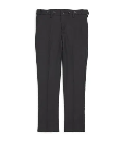 Stefano Ricci Kids' Wool Tailored Trousers In Black