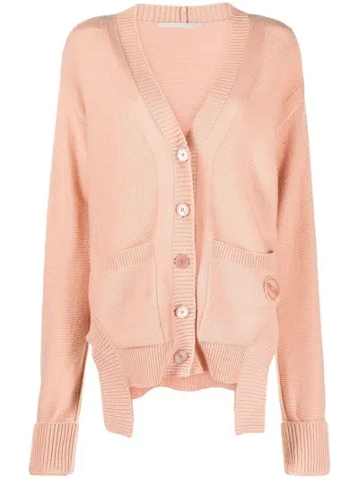 Stella Mccartney Asymmetric V-neck Cashmere Cardigan In 5554