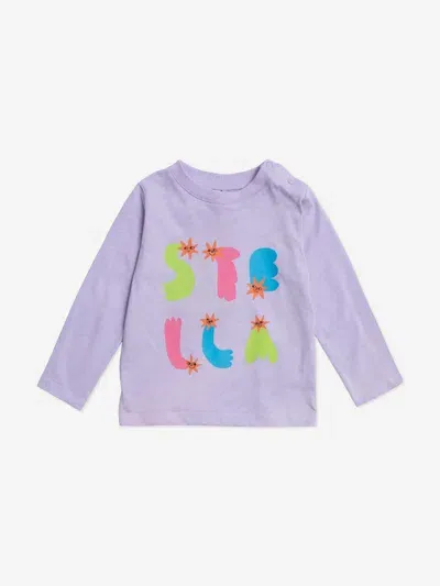 Stella Mccartney Babies' Graphic-print T-shirt In Purple