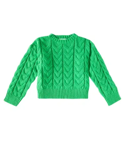 Stella Mccartney Kids' Cable-knit Sweater In Green