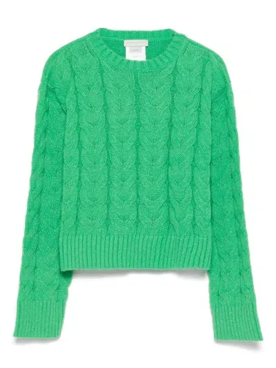 Stella Mccartney Kids' Cable-knit Sweater In Green