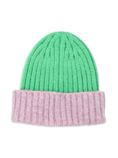 Stella Mccartney Kids' Colour-block Beanie In Green