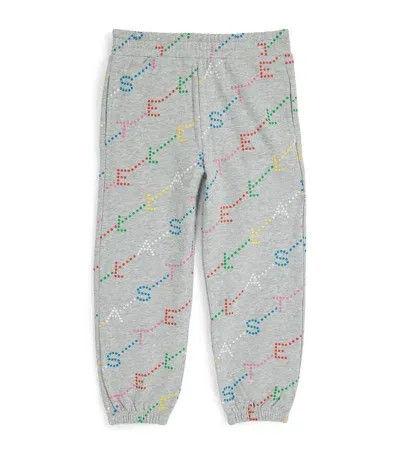 Stella Mccartney Kids' Cotton Logo Sweatpants In Gray