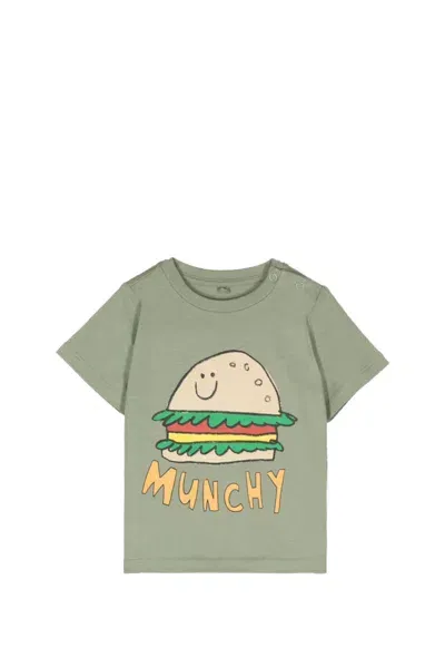 Stella Mccartney Babies' Graphic-print Cotton T-shirt In Green