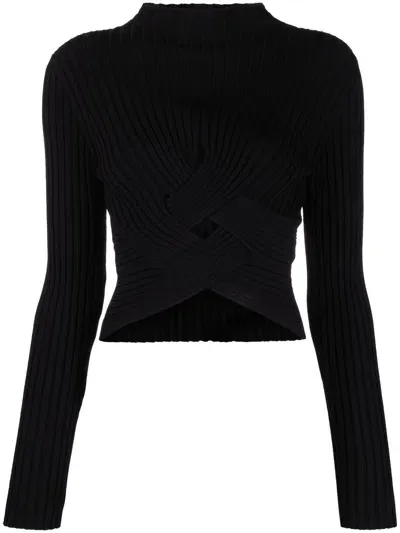 Stella Mccartney Cut-out Knitted Jumper In Black