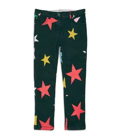 Stella Mccartney Kids' Denim Star Dungarees In Green