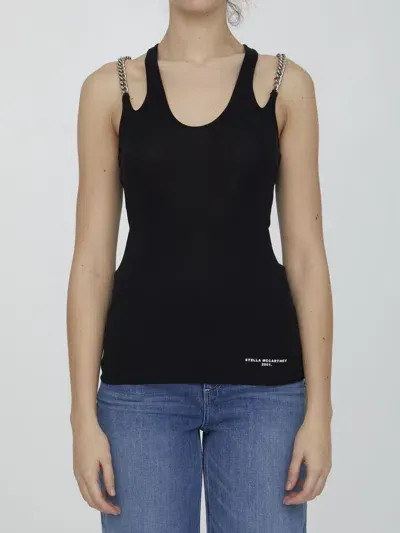 Stella Mccartney Falabella Chain Top In Black