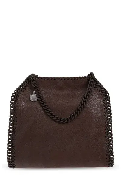 Stella Mccartney Falabella Tiny Top Handle Bag In Brown