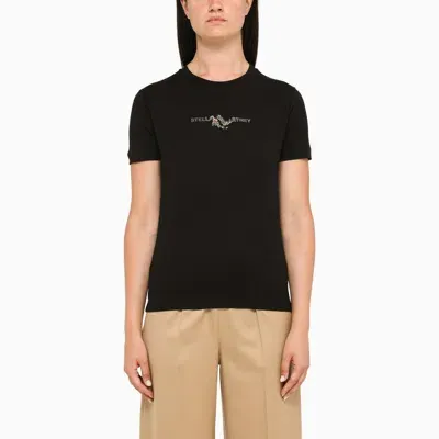 Stella Mccartney Front Logo-print T-shirt In Black