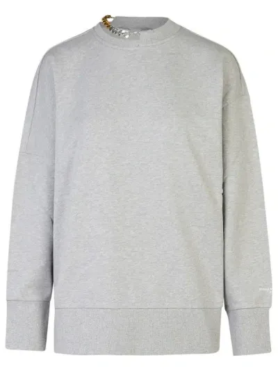 Stella Mccartney Grey Cotton Sweatshirt In White