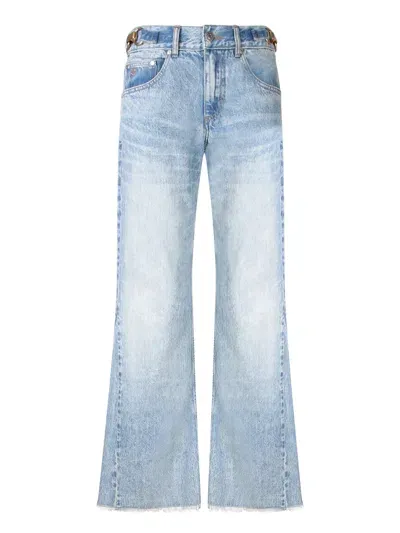 Stella Mccartney Light Blue Bootcut Jeans With Chain