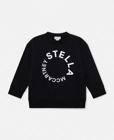 Stella Mccartney Logo Graphic Long-sleeve Sweatshirt In Black