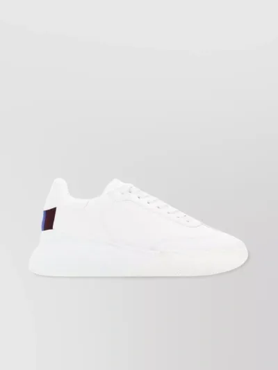 Stella Mccartney Loop Low-top Sneakers With Color Block Detail In White