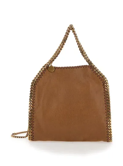 Stella Mccartney Mini Tote Eco Shaggy Deer W/antique Gold Color Chain In Brown