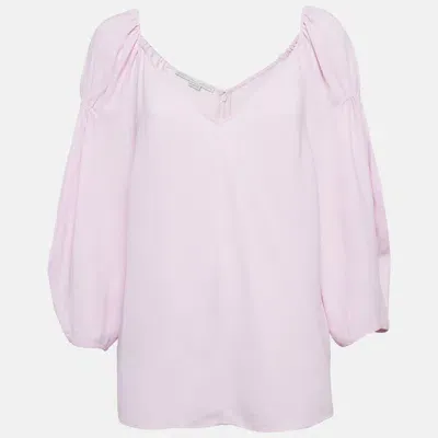 Pre-owned Stella Mccartney Pink Crepe Oversized Top M