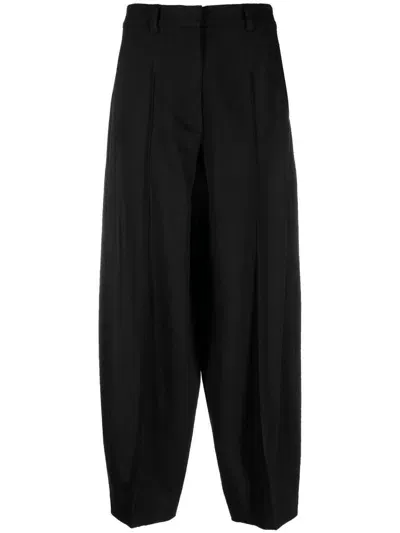 Stella Mccartney Pleat-detail Tailored Trousers In Black