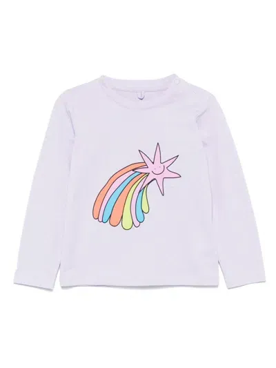 Stella Mccartney Babies' Star-print T-shirt In Purple