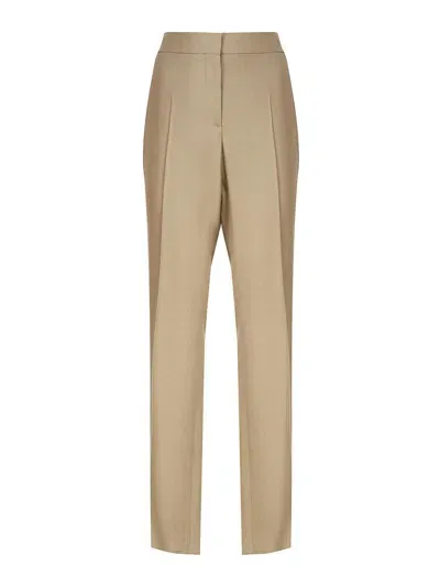 Stella Mccartney Straight Leg Trousers And Medium Wais In Green