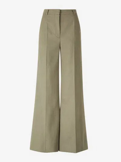 Stella Mccartney Wide Leg Dress Trousers In Green