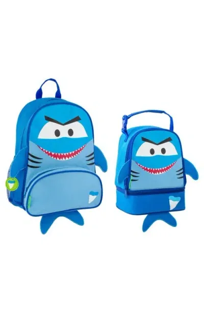 Stephen Joseph Kids'  Shark Sidekick Backpack & Lunch Pal In Brown