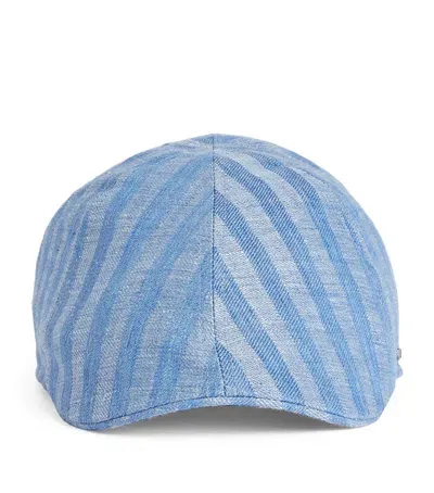 Stetson Linen Texas Cap In Blue