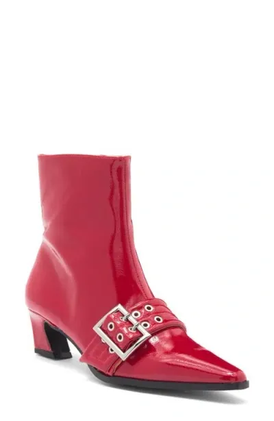 Steve Madden Axton Pointed Toe Bootie In Red