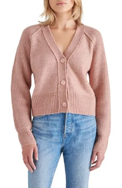 Steve Madden Beckie V-neck Cardigan In Hazelnut