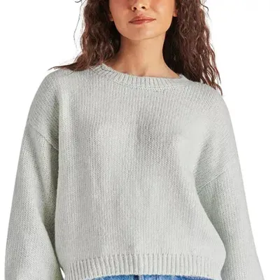 Steve Madden Colette Balloon Sleeve Sweater In Grey