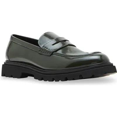 Steve Madden Halian Penny Loafer In Dark Green