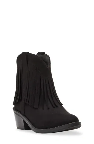 Steve Madden Kids' Jbrixby Fringe Bootie In Black