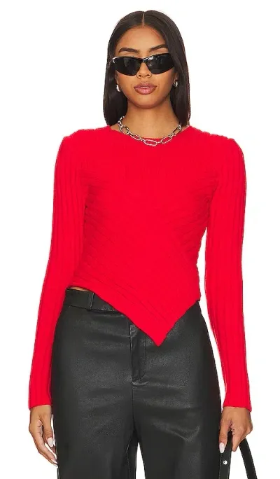 Steve Madden Melissa Sweater In Red