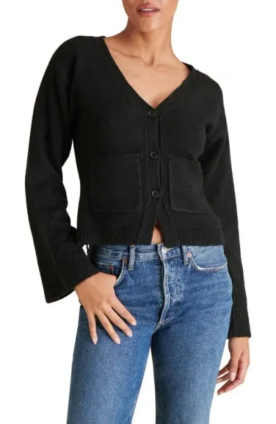 Steve Madden Odelia Crop Cardigan In Black