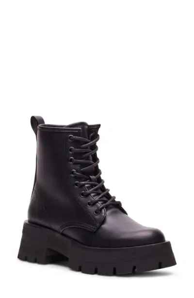 Steve Madden Rascal Lug Sole Combat Boot In Black