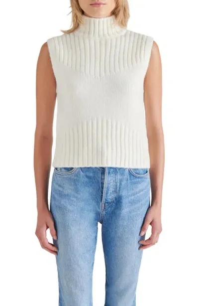 Steve Madden Serin Sleeveless Turtleneck Sweater In Cream