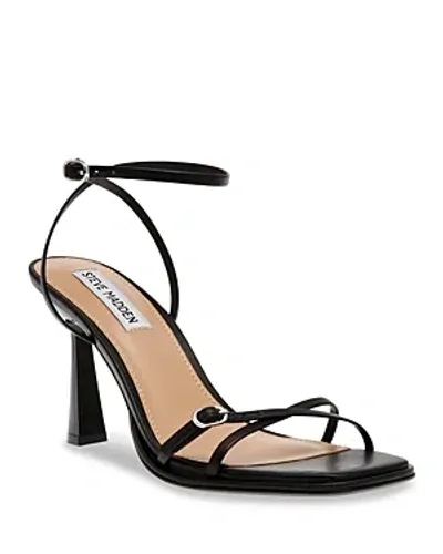 Steve Madden Women's Zarya Strappy Flared-heel Dress Sandals In Black