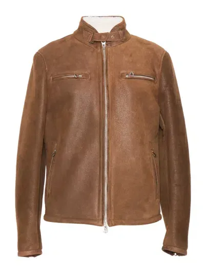 Stewart Short Sheepskin In Brown