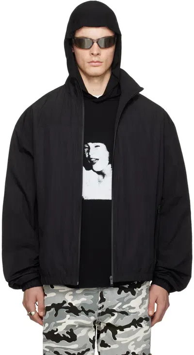 Still Kelly Black Nylon Track Jacket