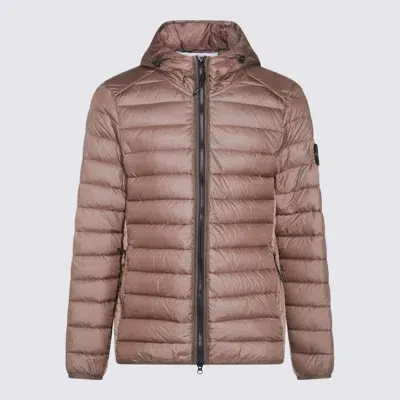 Stone Island Brown Down Jacket