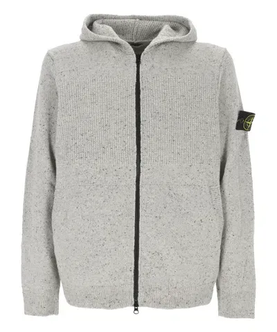 Stone Island Cardigan In Grey