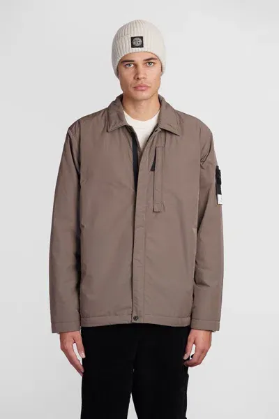 Stone Island Casual Jacket In Brown