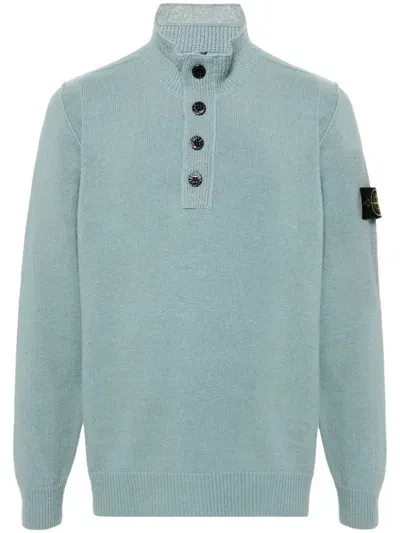 Stone Island Compass-badge Sweater In Green