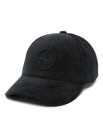 Stone Island Compass-motif Baseball Cap In Blue