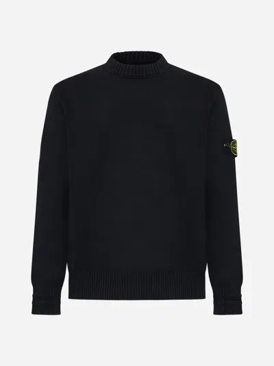 Stone Island Cotton-blend Sweater In Blue