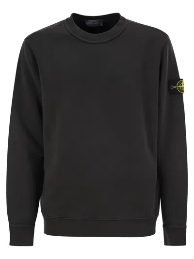 Stone Island Cotton Crew Neck Sweatshirt In Grey