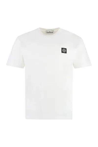 Stone Island Cotton Crew-neck T-shirt In White