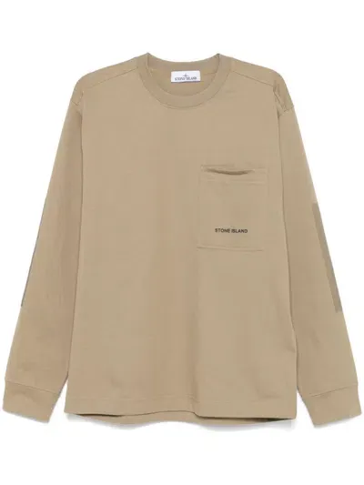 Stone Island Cotton Jersey Sweatshirt In Green