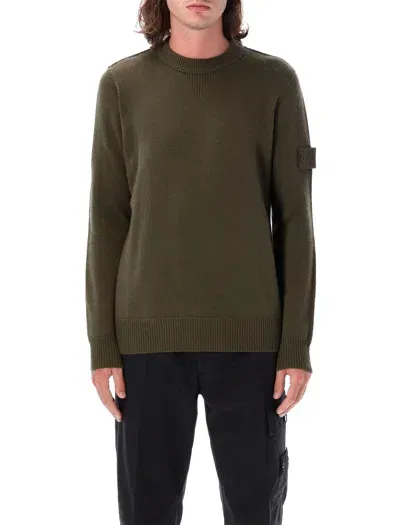 Stone Island Ghost Crewneck Sweater In Green