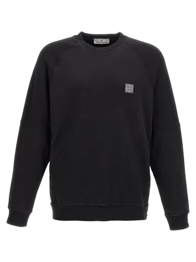 Stone Island Logo Patch Sweatshirt Black