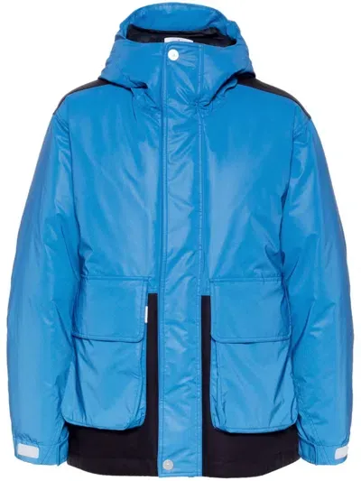 Stone Island Logo-print Padded Jacket In Blue